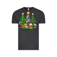Vintage Black Christmas With Soccer Trees Vintage Tee - BundleAndBundleShop