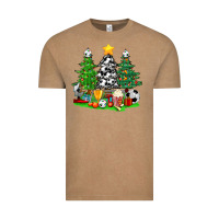 Vintage Coffee Christmas With Soccer Trees Vintage Tee - BundleAndBundleShop
