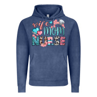 Vintage Denim Wife Mom Nurse Vintage Hoodie - BundleAndBundleShop