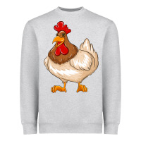 Heather Grey cute chicken Heavyweight Sweatshirt - texasbilliewilder