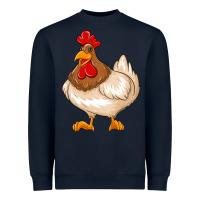 Navy cute chicken Heavyweight Sweatshirt - texasbilliewilder