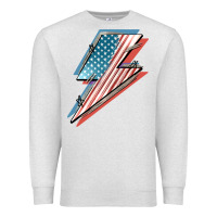 Oatmeal Heather American flag lightning bolt 4th of july Premium Sweatshirt - FaDigitalArtStudio