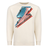 Sandshell American flag lightning bolt 4th of july Premium Sweatshirt - FaDigitalArtStudio