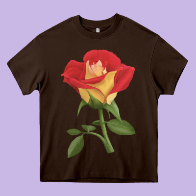 Ketchup And Mustard Rose Heavy Core Tee Designed By Lillyallendesigns