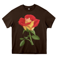Chocolate Brown Ketchup And Mustard Rose Heavy Core Tee - LillyAllenDesigns