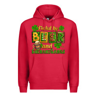 Cardinal St. Patrick's Fueled by beer and shenanigangs Premium Hoodie - OliviaCreatesArt
