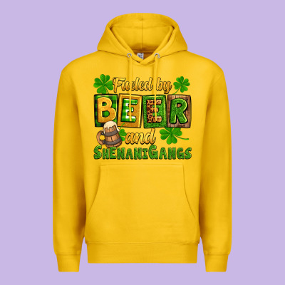 St. Patrick's Fueled By Beer And Shenanigangs Premium Hoodie Designed By Oliviacreatesart