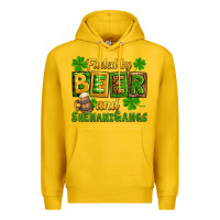 Lemon St. Patrick's Fueled by beer and shenanigangs Premium Hoodie - OliviaCreatesArt