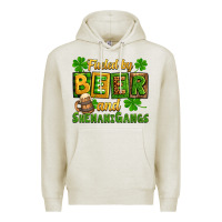 Oatmeal Heather St. Patrick's Fueled by beer and shenanigangs Premium Hoodie - OliviaCreatesArt