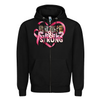 Black brave and strong cancer awareness Zipper Hoodie - CowGirlArtShop