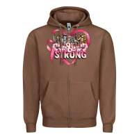 Chestnut brave and strong cancer awareness Zipper Hoodie - CowGirlArtShop