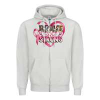 Dove Grey brave and strong cancer awareness Zipper Hoodie - CowGirlArtShop