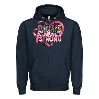 Navy brave and strong cancer awareness Zipper Hoodie - CowGirlArtShop