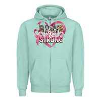Seafoam brave and strong cancer awareness Zipper Hoodie - CowGirlArtShop