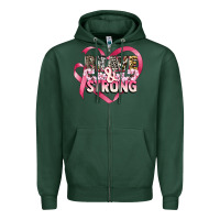 Sports Green brave and strong cancer awareness Zipper Hoodie - CowGirlArtShop