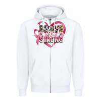 White brave and strong cancer awareness Zipper Hoodie - CowGirlArtShop