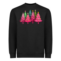 Black christmas tress with lights Heavyweight Sweatshirt - texasbilliewilder