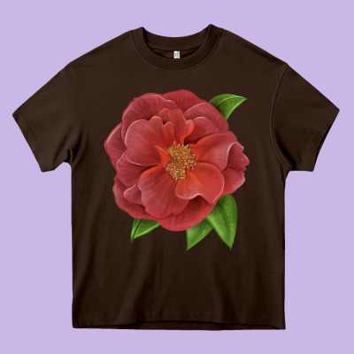 Cinco De Mayo Rose Heavy Core Tee Designed By Lillyallendesigns