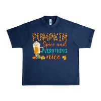 Navy pumpkin spice and everything nice Urban Heavy Tee - BundleAndBundleShop
