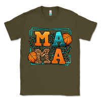 Army Green leopard basketball mama Mother's Day Classic Tee - LillyAllenDesigns