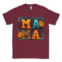 Burgundy leopard basketball mama Mother's Day Classic Tee - LillyAllenDesigns