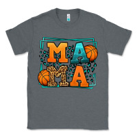 Charcoal Heather leopard basketball mama Mother's Day Classic Tee - LillyAllenDesigns