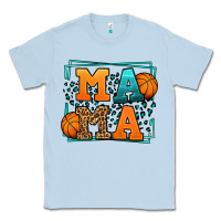 Dusty Blue leopard basketball mama Mother's Day Classic Tee - LillyAllenDesigns