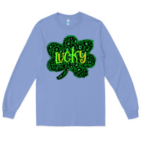 Colony Blue Lucky Shamrock St Patricks Day Long Sleeve Tee - Bettercallsaul