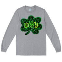 Heather Grey Lucky Shamrock St Patricks Day Long Sleeve Tee - Bettercallsaul