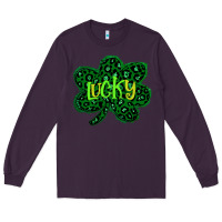 Plum Lucky Shamrock St Patricks Day Long Sleeve Tee - Bettercallsaul
