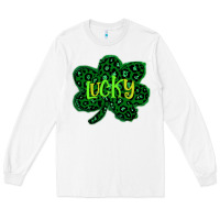 White Lucky Shamrock St Patricks Day Long Sleeve Tee - Bettercallsaul