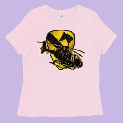 1st Cavalry Division Chopper Helicopter Air Cav Ladies Tee Designed By Jasminsmagicworld