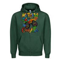 Sports Green autism crusher Zipper Hoodie - CowGirlArtShop