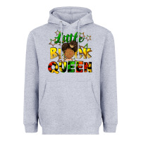 Heather Grey Little black queen Heavyweight Hoodie - FaDigitalArtStudio