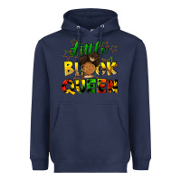 Navy Little black queen Heavyweight Hoodie - FaDigitalArtStudio