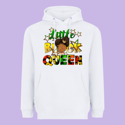Little Black Queen Heavyweight Hoodie Designed By Fadigitalartstudio