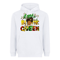White Little black queen Heavyweight Hoodie - FaDigitalArtStudio