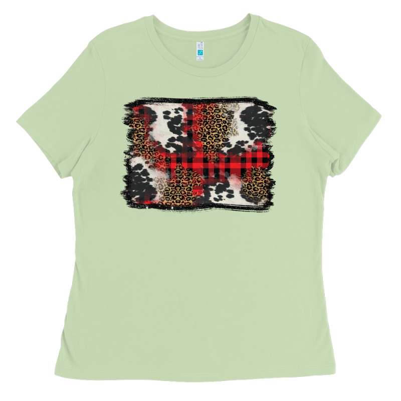 Christmas Red Plaid Background Ladies Tee by BarkalooDesign | Teevron