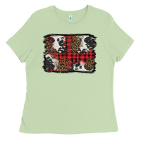 Matcha Christmas red plaid background Ladies Tee - BarkalooDesign