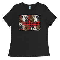 Black Christmas red plaid background Ladies Tee - BarkalooDesign