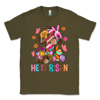 Army Green He Is Risen Easter Classic Tee - BundleAndBundleShop