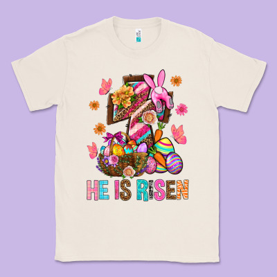 He Is Risen Easter Classic Tee Designed By Bundleandbundleshop