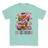 Seafoam He Is Risen Easter Classic Tee - BundleAndBundleShop