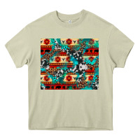 Aztec Leopard Cowhide Turquoise Heavy Core Tee | Teevron