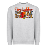 Heather Grey Firefighter Mom Heavyweight Sweatshirt - texasbilliewilder