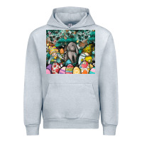 Heather Grey easter Urban Hoodie - CowhideDigitalArt
