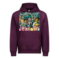 Mauve Wine easter Urban Hoodie - CowhideDigitalArt