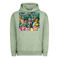 Pigment Oil Green easter Urban Hoodie - CowhideDigitalArt