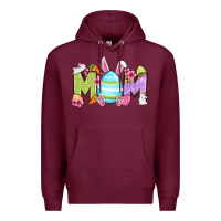 Burgundy Easter mom Premium Hoodie - OliviaCreatesArt