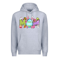 Heather Grey Easter mom Premium Hoodie - OliviaCreatesArt